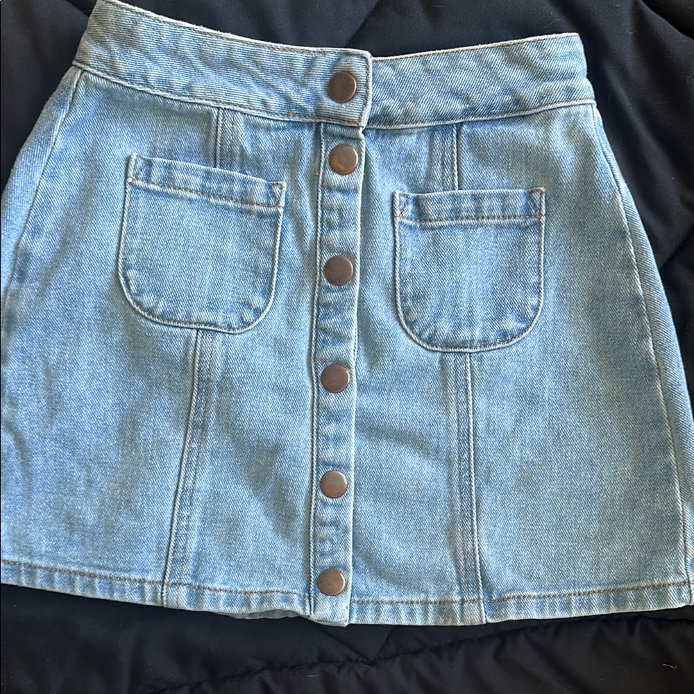 Brandy Melville Blue Mini A-line Skirt